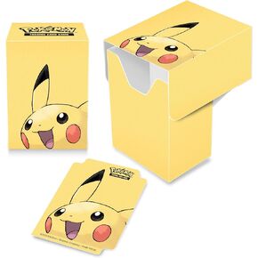 Ultra Pro - 2025 Pikachu Edition Deck Box, Stores & Protects 75 Pokémon Cards Double Sleeves & Standard Size Cards, Self Locking Lid, Deck Divider