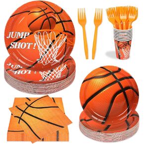 120 Pcs Golf Party Supplies Birthday Party Tableware Set With Paper Plates Napkins Forks for Game Day Sports Events Disposable Golf Sports Theme Party Decorations Serve 24