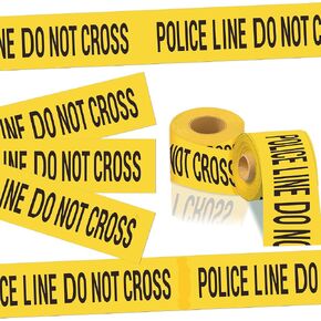 68 Feet Police Line Do Not Cross Border Trim, Police Theme Decorative Decal Sticker for Classroom, Home, Office Walls,Police Party