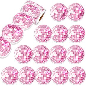 68 Ft Pink Disco Border Trim,Disco Design Decorative Border Trim for Classroom Home and Theme Parties, Disco Decal Sticker
