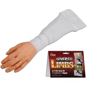 Joker Surprising Realistic Severed Arm Decoration Halloween Decoration Prop, White