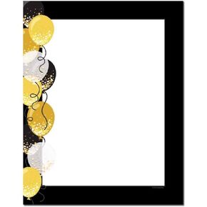 Balloon Border Letterhead Laser & Inkjet Printer Paper (100 Pack)
