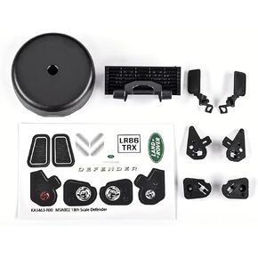 TRAXXAS TRX4M Grille/ mirrors, side (left & right)/ spare tire cover/ light retainers, body (front & rear, left & right)/ decal sheet (fits #9712 body)