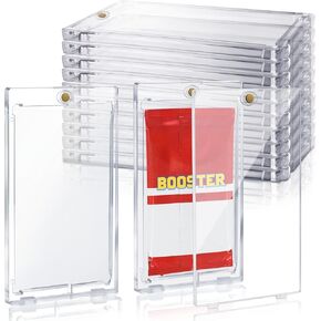 DEDC 10-PACK Booster Pack Protector One Touch Card Holder- UV Magnetic Booster Bundle Case Booster Pack Display Holder