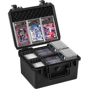Hard Case Card Storage Box – Large Capacity Card Deck Box for MTG, Pokemon, Sports Cards & Bulk Collections – Durable Organizer with Dividers for TCG & Collectible Cards