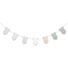 Baby Clothes Banner - Short Sleeve Onesies Bodysuits For Baby Shower,Bodysuits Clothesline Birthday Party Banner,Gender Reveal Neutral Party Supplies (baby clothes blue)