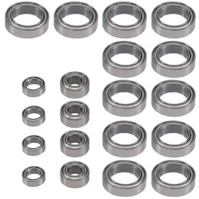 RC Car Accessories Compatible with JLB for Racing for Cheetah 11101 21101 J3 for Speed 1/10 RC Car Spare Parts 20Pcs Ball Bearing Set BE001 BE002 BE003