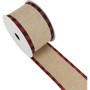 Meedee Rose Gold Gold Glitter Wired Ribbon 2.5 inch frizontal Stripes Polka Dot Christmas Ribbon Orgonza Glitter 25 ياردة لشجرة عيد الميلاد ، الزهور ، القوس