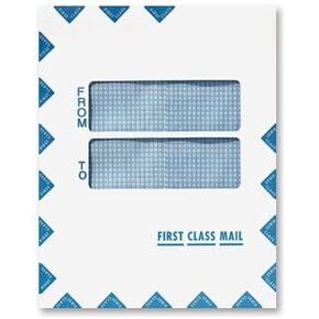 Double Window First Class Mail Envelope - Peel & Seal - 100 Envelopes