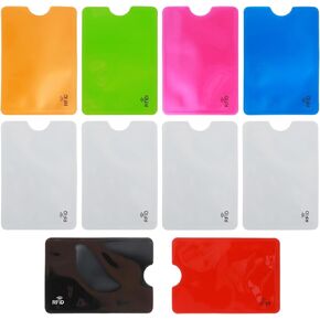 Simarro 10pc RFID Card Card Sleeves ، واقي بطاقة الهوية للنساء والرجال