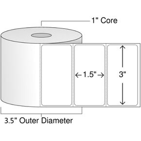 XLS - 3" x 1.5" (76 mm x 38 mm) Barcode Shipping & Address Labels Compatible with Zebra & Brother Label Printer,Premium Adhesive Removable Waterproofing [12 Rolls, 10800 Labels]