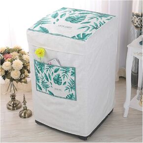 Appliance Dust Cover Washing Machine Cover ，Dust Cover for Nordic Pulsator Washing Machine，Thick Cloth Cotton Linen Waterproof Sunscreen Cover Dust Cover for Home Appliances(C,Small)