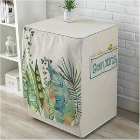 Appliance Dust Cover Washer Cover,Cotton and Linen Washing Machine Cover，For Front-loading Machine Waterproof dustproof Thin，With Storage Bags Dust Cover for Home Appliances(B)