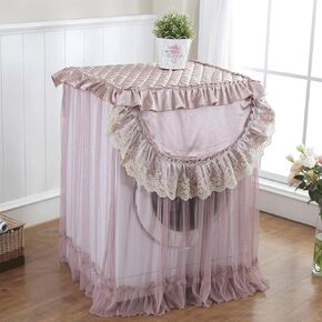Appliance Dust Cover Washer Cover，Three Sides Wrapping Multi-Purpose Lace Machine Top Cover，Roller Washing Machine Dust Proof Cover Washer Protection Furniture Dust Cover for Home Appliances(A)