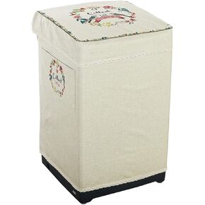 Appliance Dust Cover Washing Machine Cover, Thick Cotton Linen Washing Machine Cover， Waterproof and Dustproof Washer Cover Dust Cover for Home Appliances(A,Small)
