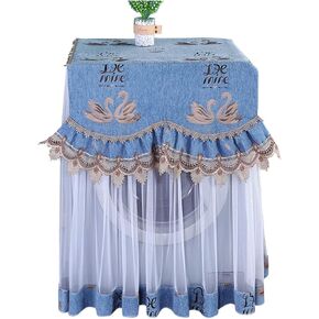 Appliance Dust Cover Washing Machine Cover，Lace Fabric Dustproof Sunscreen Cover ， Waterproof and Dustproof Washer Cover for Front Loading Dust Cover for Home Appliances(A)