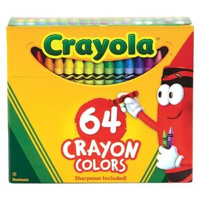 Classic Color Pack Crayons, Assorted 64/Box, Total 6 Boxes