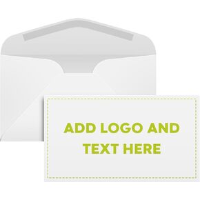 Customize Your #6 3/4 Reply Business Envelopes - Upload Your Full Color Logo and Return Address – Custom Professionally Printed Bright White Wove Envelopes – Thick and Sturdy (100)