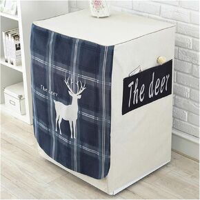 Appliance Dust Cover Washing Machine Cover,Fit for Most Front-loading Machine,Cover on 3 Sides-Maximum Protection，With Storage Bags Dust Cover for Home Appliances(B)