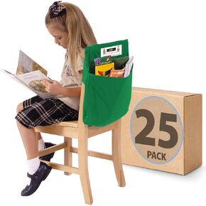 Seat Sack Large Elastic Chair Storage Pocket - 19 inch Adult Original Black chair pocket instant storage system with single pocket