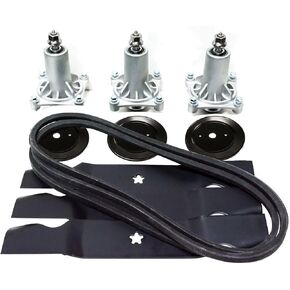 54" Deck Rebuild Kit GTH26K Blades Spindles Pulleys 3 3/4"-Center to Center Double Hex Id-Pulley Specifications .187"-Thickness 7 1/2"-Height