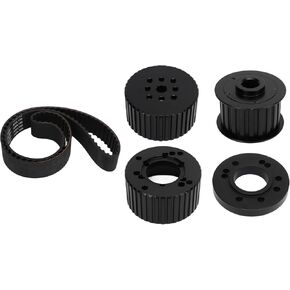 Big Block 383 400 413 440 Engine Belt Pulley Kit 1.5in Cogged Belt 2258KIT PC2258 Silver (Black)