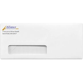 Window Envelopes Printed Color, Custom Envelopes #10 with Logo, Envelopes Letter Size with Gummed Enclosure or Optional Envelopes Self Seal, Box of 1000 Mailing Envelopes