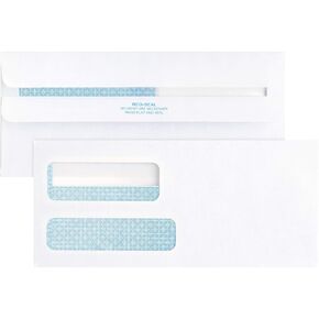 Business Source No. 9 Double Window Invoice Envelopes, Self Sealing (36681)