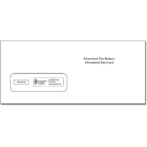 Self-Seal Double-Window Envelopes for 3-Up 1099 Tax Forms - 9" x 5-5/8" – 100 Pack – Tax Mailer Envelope