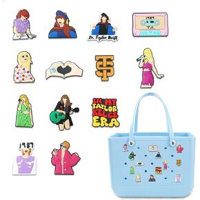 13 Pcs Singer Charms for Bogg Bag, Decoration Accessories for Simply Southern Totes, Insert Decorative Accessories for Beach Tote Bags