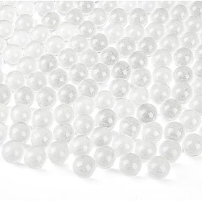 Sukh 190 Pcs Clear Marbles for Vase Filler - Small Round Glass Beads 0.39In Transparent Glass Marbles for Vases,Aquariums,Home Decoration,Games,1LB