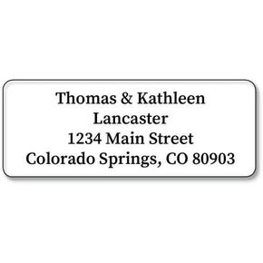 Clear Small Return Address Labels - Set of 96 2" x 3/4" Self-Adhesive, Flat-Sheet rectangle labels