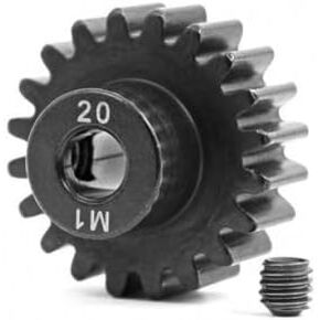 Traxxas 6494R Gear, 20-T Pinion (Machined, Hardened Steel) (1.0 Metric Pitch) (Fits 5mm Shaft)/ Set Screw
