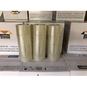 ProLine Heavy Duty Shipping Packing Box Tape Adhesive, Premium Clear Carton Box Sealing Tape, 2.0 Mil 3 Inches x 110 Yards (6 Rolls)
