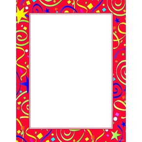 Red Star Confetti Letterhead 8.5 x 11 inches, 100/Pack (47571)