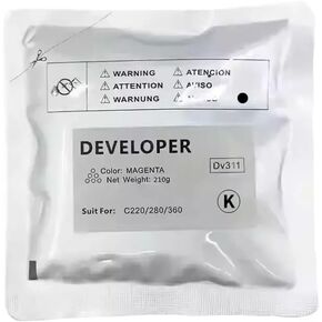 DV311 Developer Powder Compatible for C220 C280 C360 210g Per Bag for CMYK Printing Applications(1PC-210g Yellow)