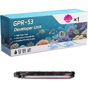 GPR-53 Developer Unit Compatible for Canon imageRUNNER Advance C3325i C3330i C3525i C3525i II C3525i III Printers, Capacity 240000 Pages, with Chip, Stable Output (4-Pack BK/C/M/Y)