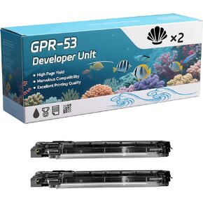 GPR-53 Developer Unit Compatible for Canon imageRUNNER Advance DX C3730i DX C3826i DX C3830i DX C3835i Printers, Capacity 240000 Pages, with Chip, Stable Output (2 Pack Black)