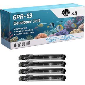 وحدة المطورين GPR-53 متوافقة مع Canon Imagerunner Advance C3530i C3530i II C3530i III DX C3725I Printers ، سعة 240000 صفحة ، مع رقاقة ، إخراج مستقر (2 حزمة أسود)
