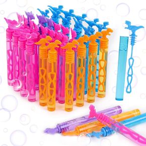40 Pcs Dinosaur Bubble Wands, Dinosaur Mini Bubble Party Favors Wand Blowing Sticks Bulk for Kids Adults Summer Birthday Party Supplies