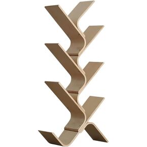 Bookshelves Bookshelf Tree-Shaped Small Bookshelf Multi-Layer Shelf Floor Shelf Office File Shelf Study Bookshelf 6 Bookshelf(Brown,A1)