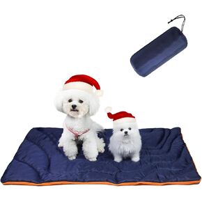 Outdoor Dog Mat, Portable, Waterproof, Washable, Large Size Roll Up Travel Camping Pet Bed (Large)