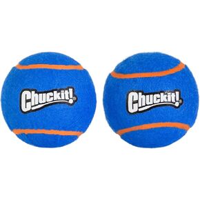 ChuckIt! Squeaker Tennis Ball Dog Toy, X-Large (3.5 Inch Diameter) Pack of 2, for Breeds 100+ lbs
