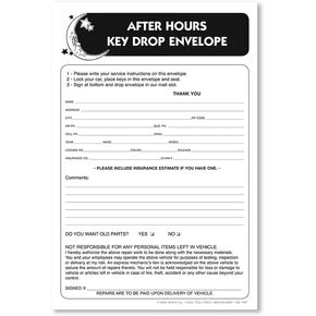 Key Drop Envelopes Autobody 6x9 (100)