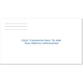 500 Custom Business Return Envelopes #6 ¾ | 24lb Weight in White Wove, Commercial Grade | USA Company
