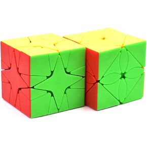 مجموعة مكعب السرعة من 2 عبوة ، Polaris و Maple Leaf Skewb Cube ، مدعين الدماغ ، ألعاب Cube Baszles التعليمية