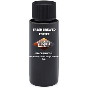 Fresh Brewed Coffee Fragrance Oil (1 oz Bottle) for Candle Making, Soap Making, Tart Making, Room Sprays, Lotions, Car Fresheners, Slime, Bath Bombs, Warmers…