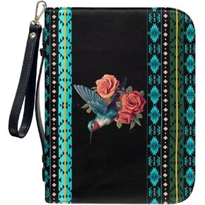 Bible Cover Case for Women, Horse Leather Bible Cover Accessories Bag with Portable Handle, Bible Carrier Journal Organizer Fashion Lightweight for Church