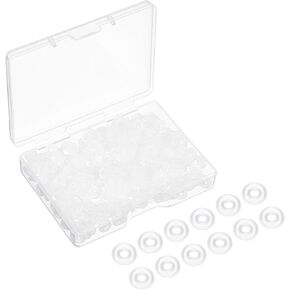300Pcs O Rings Silicone Spacers, Bead Rubber Stopper for Jewelry Making, Antiskid Locating O Rings Silicone Stopper Spacers, Clear Rubber Spacer Beads Ring for DIY Jewelry Bracelet Necklace Charm