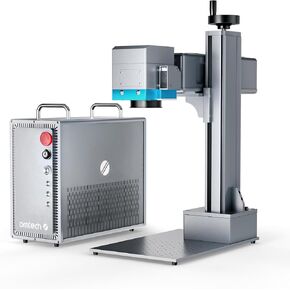 OMTECH 50W Fiber Marking Machine, 6.9x6.9 Fiber Laser Engraving Machine with JPT Laser Source, LightBurn Compatible Fiber Laser Marker and Etcher with Autofocus and Camera for Aluminum Gold Jewelry